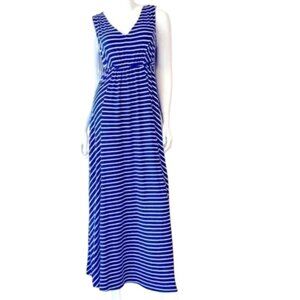 Isabel Maternity Blue Striped Maxi Dress NWT Various Sizes, XS, S, M, XL